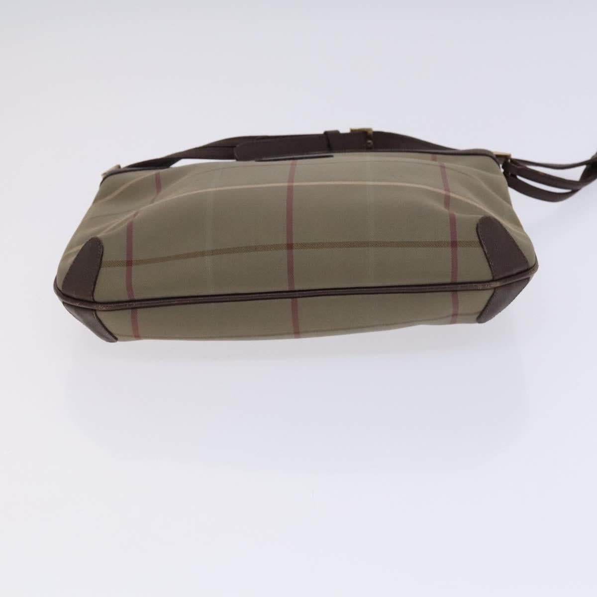 Burberrys Nova Check Shoulder Bag Canvas Beige Auth bs23892