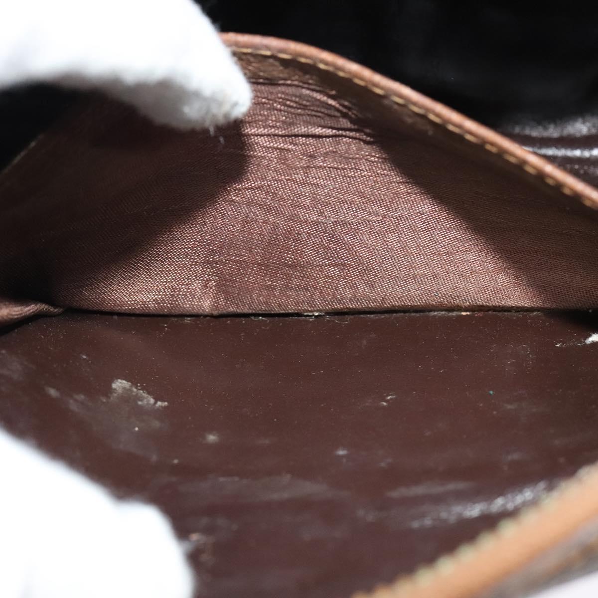 CELINE C Sulky Shoulder Bag Canvas Brown Auth bs23894