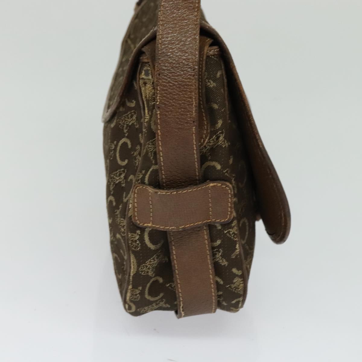 CELINE C Sulky Shoulder Bag Canvas Brown Auth bs23894