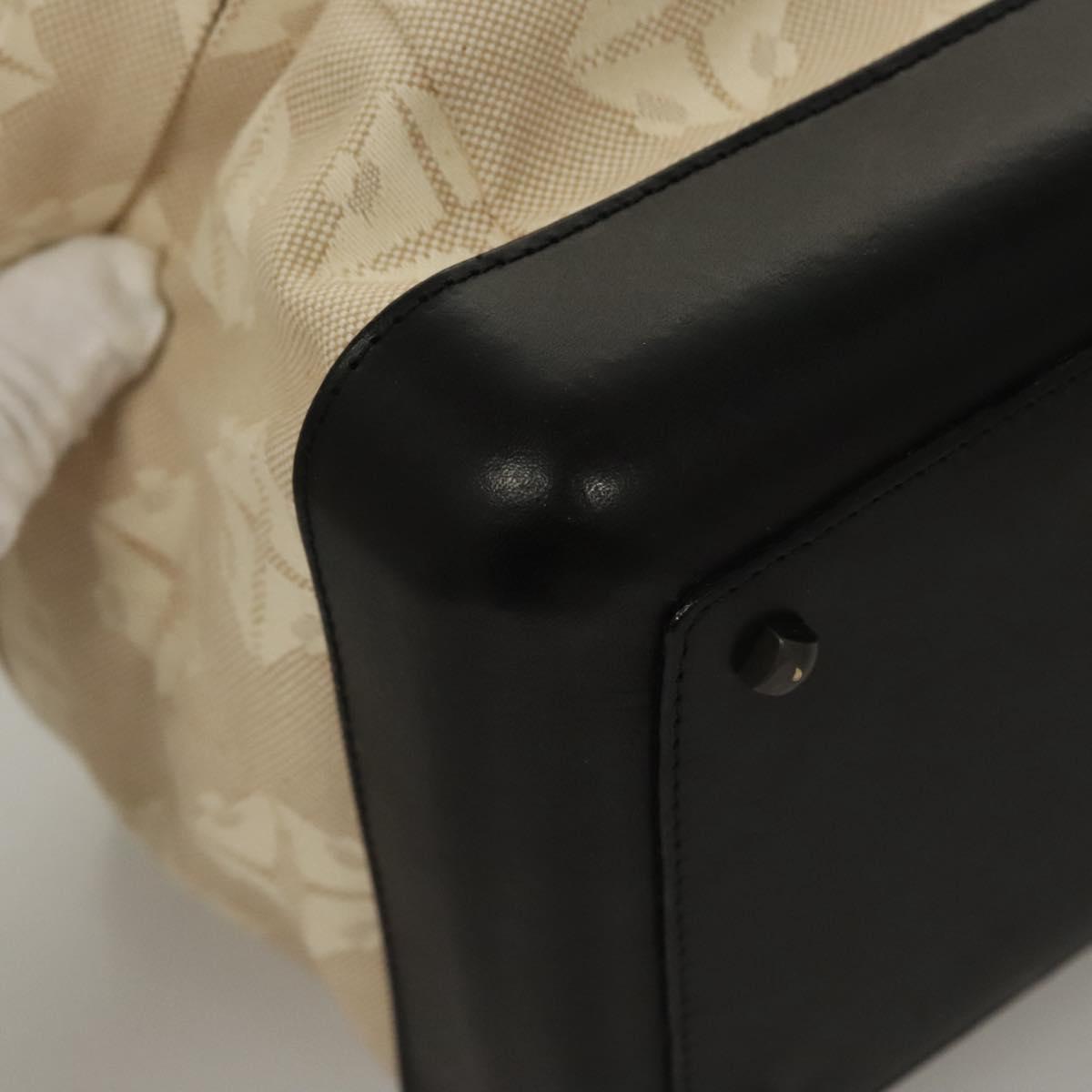 BOTTEGA VENETA Vanity Cosmetic Pouch Canvas Beige Auth bs23916