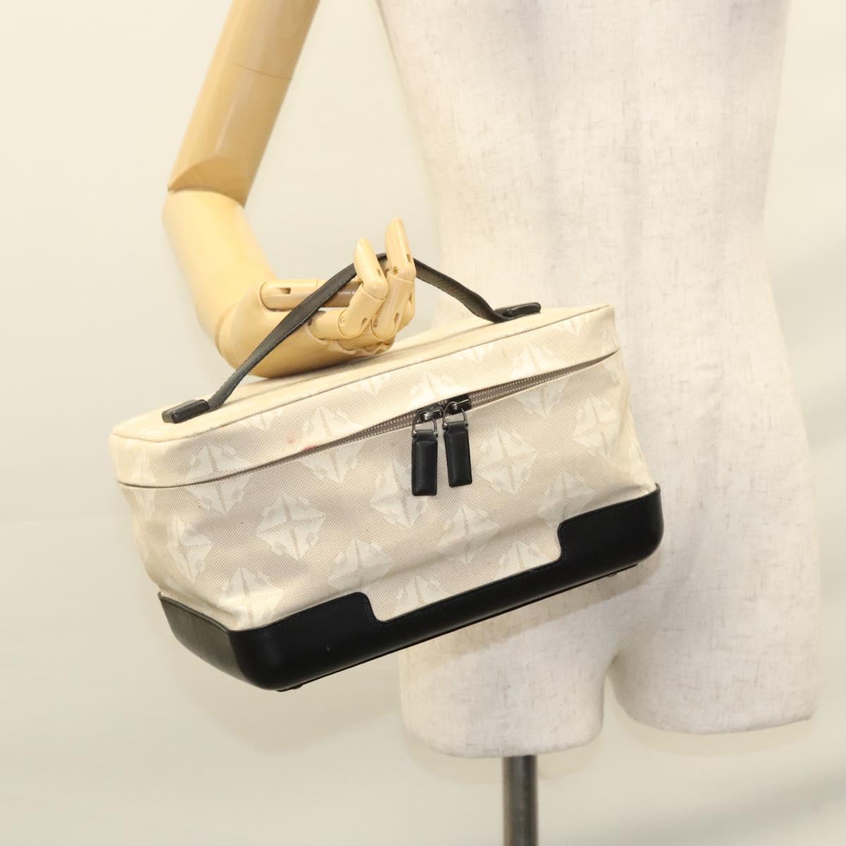 BOTTEGA VENETA Vanity Cosmetic Pouch Canvas Beige Auth bs23916