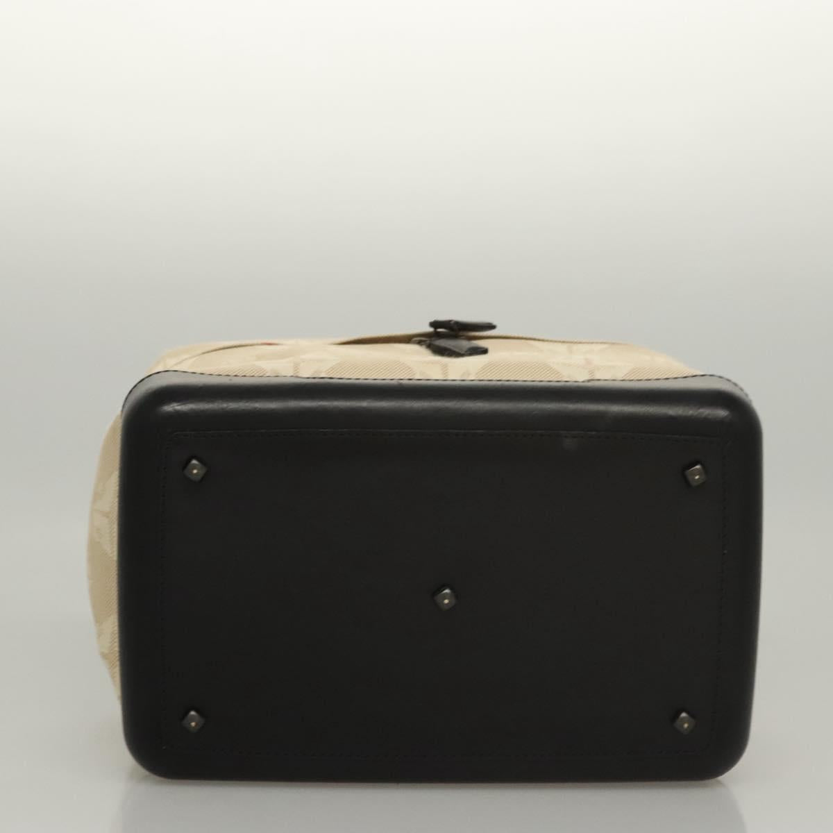 BOTTEGA VENETA Vanity Cosmetic Pouch Canvas Beige Auth bs23916