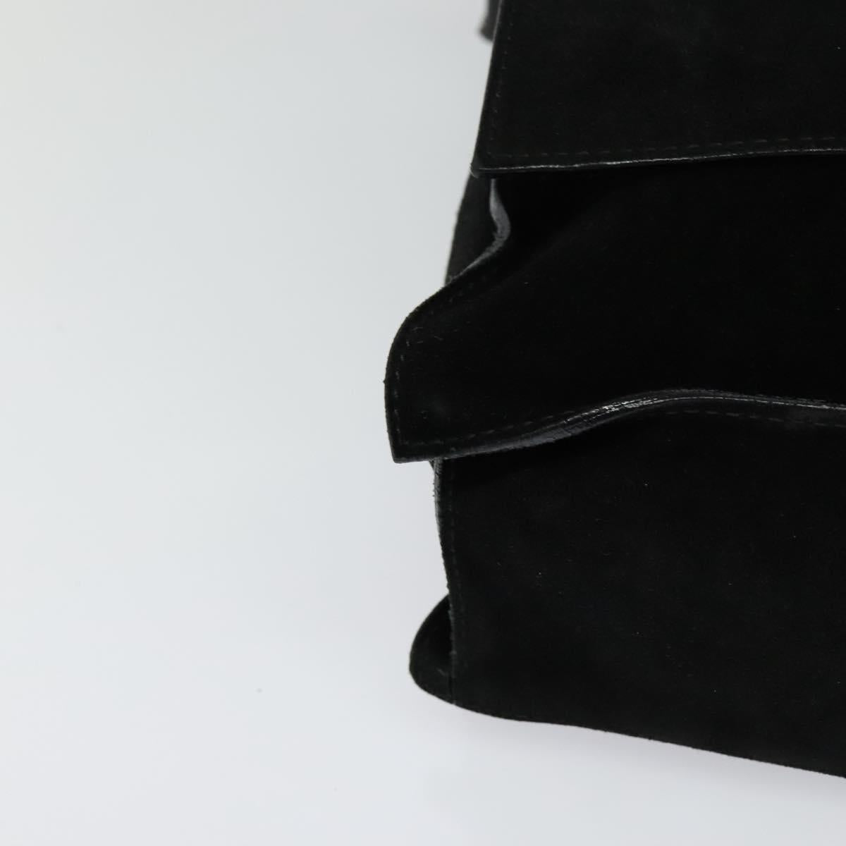GUCCI Shoulder Bag Suede Black 001 2040 1933 Auth bs23923