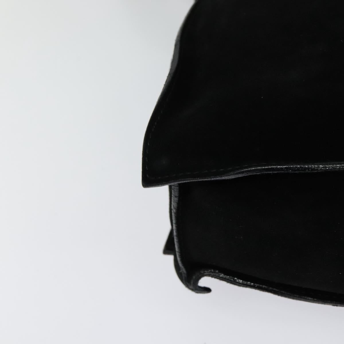 GUCCI Shoulder Bag Suede Black 001 2040 1933 Auth bs23923