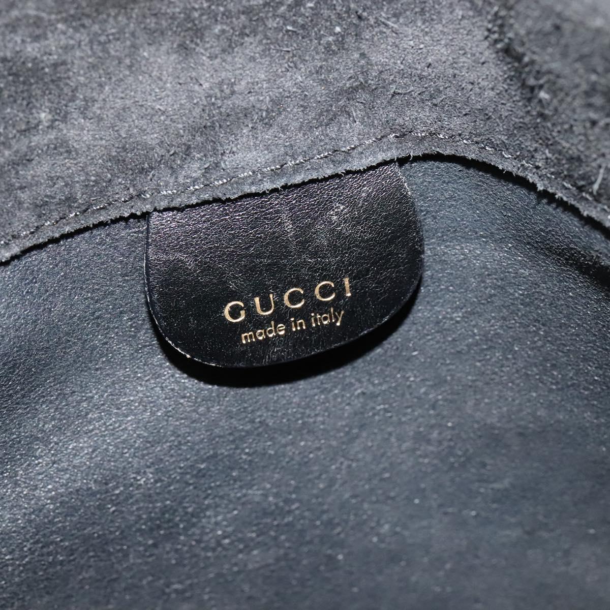 GUCCI Shoulder Bag Suede Black 001 2040 1933 Auth bs23923