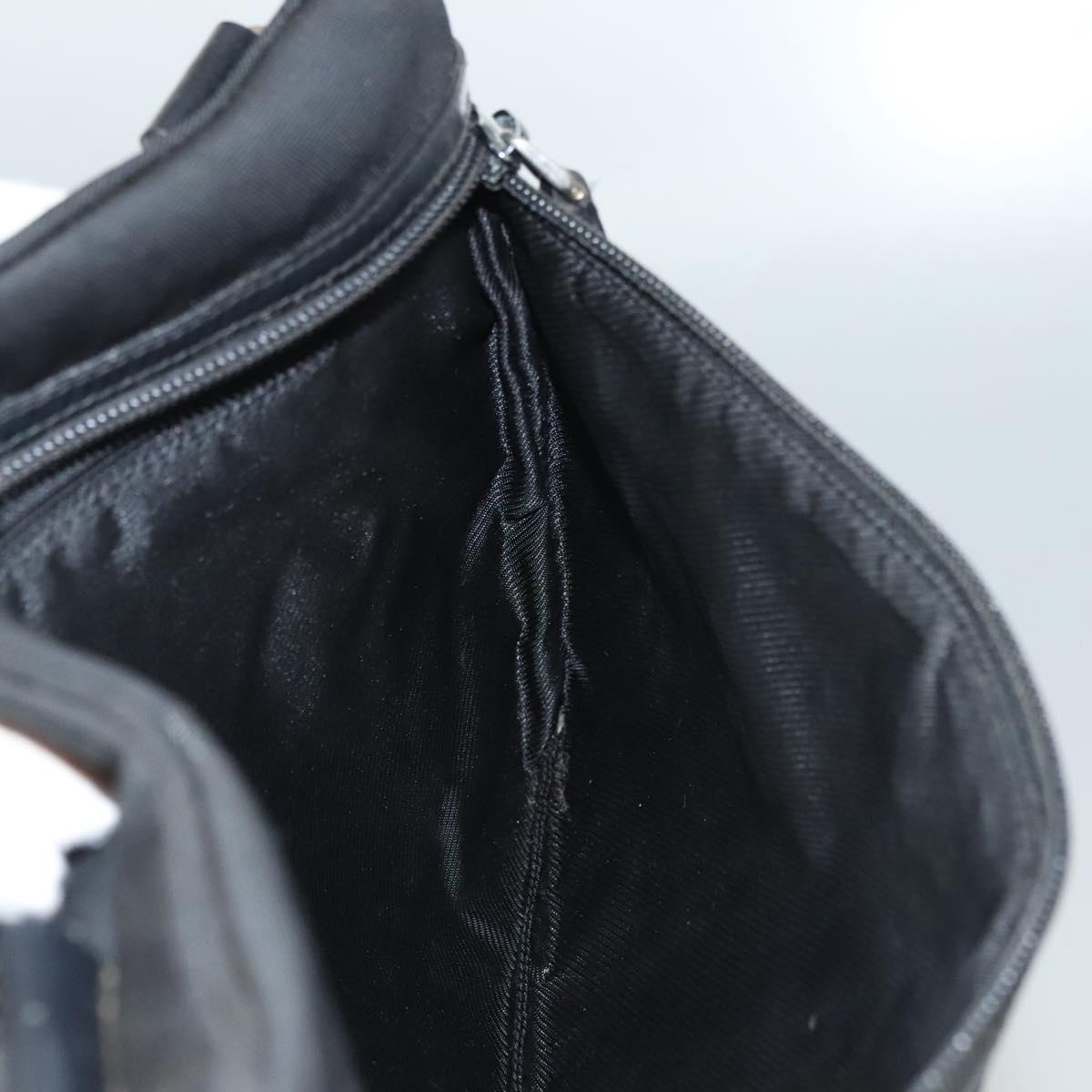 GUCCI Shoulder Bag Canvas Black Auth bs23933