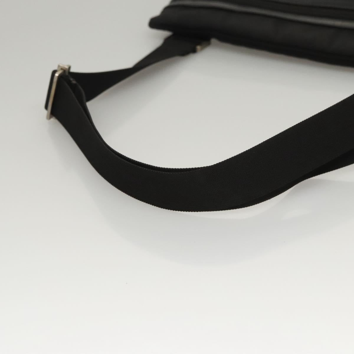 GUCCI Shoulder Bag Canvas Black Auth bs23933
