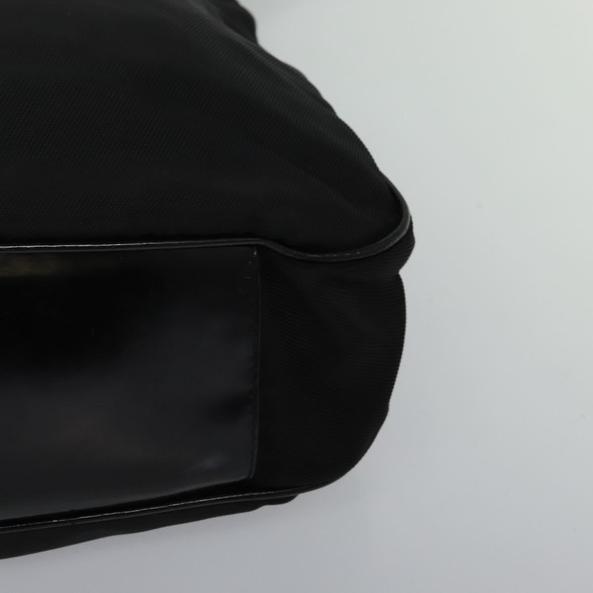 GUCCI Bamboo Hand Bag Nylon 2way Black 001 2128 1577 Auth bs23939