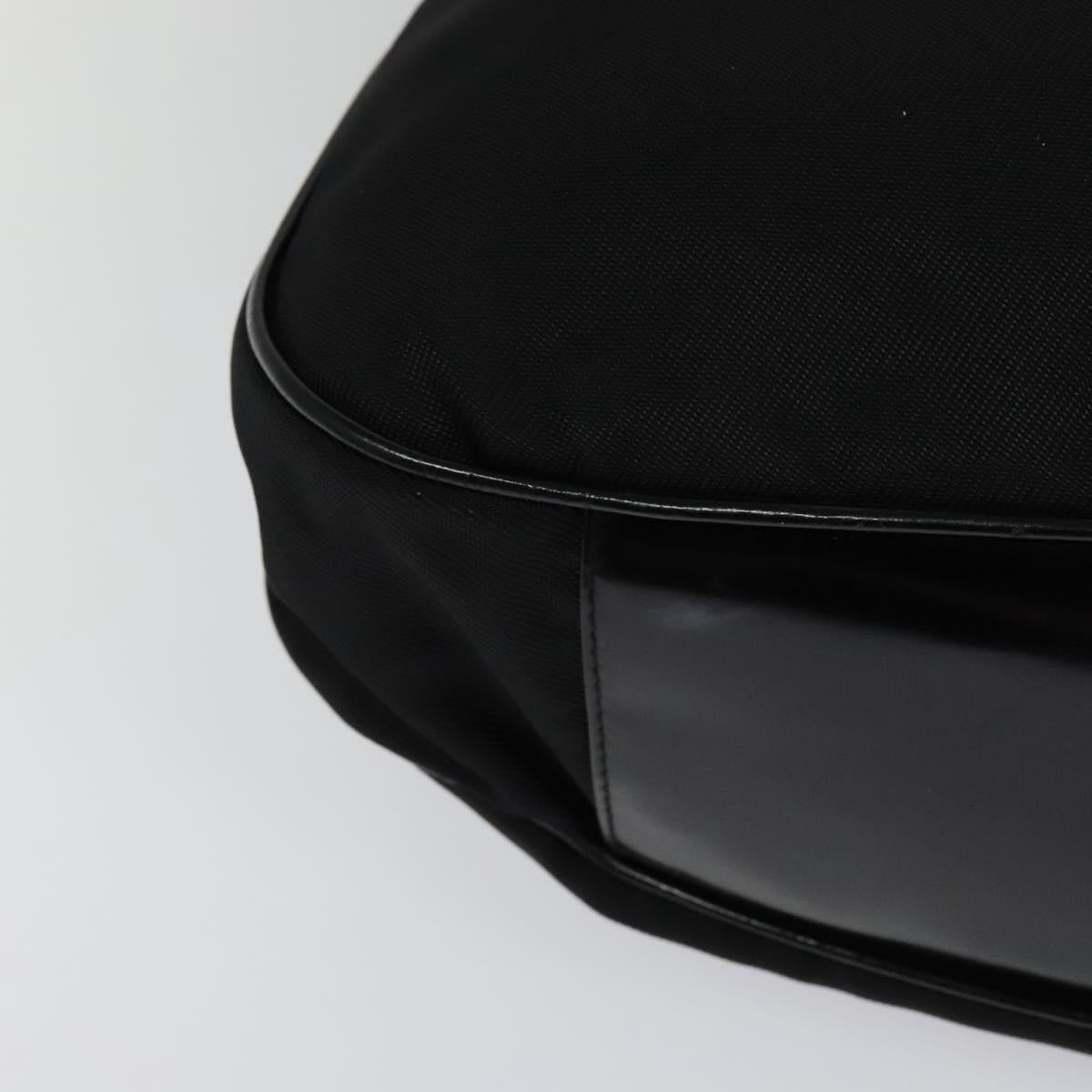 GUCCI Bamboo Hand Bag Nylon 2way Black 001 2128 1577 Auth bs23939