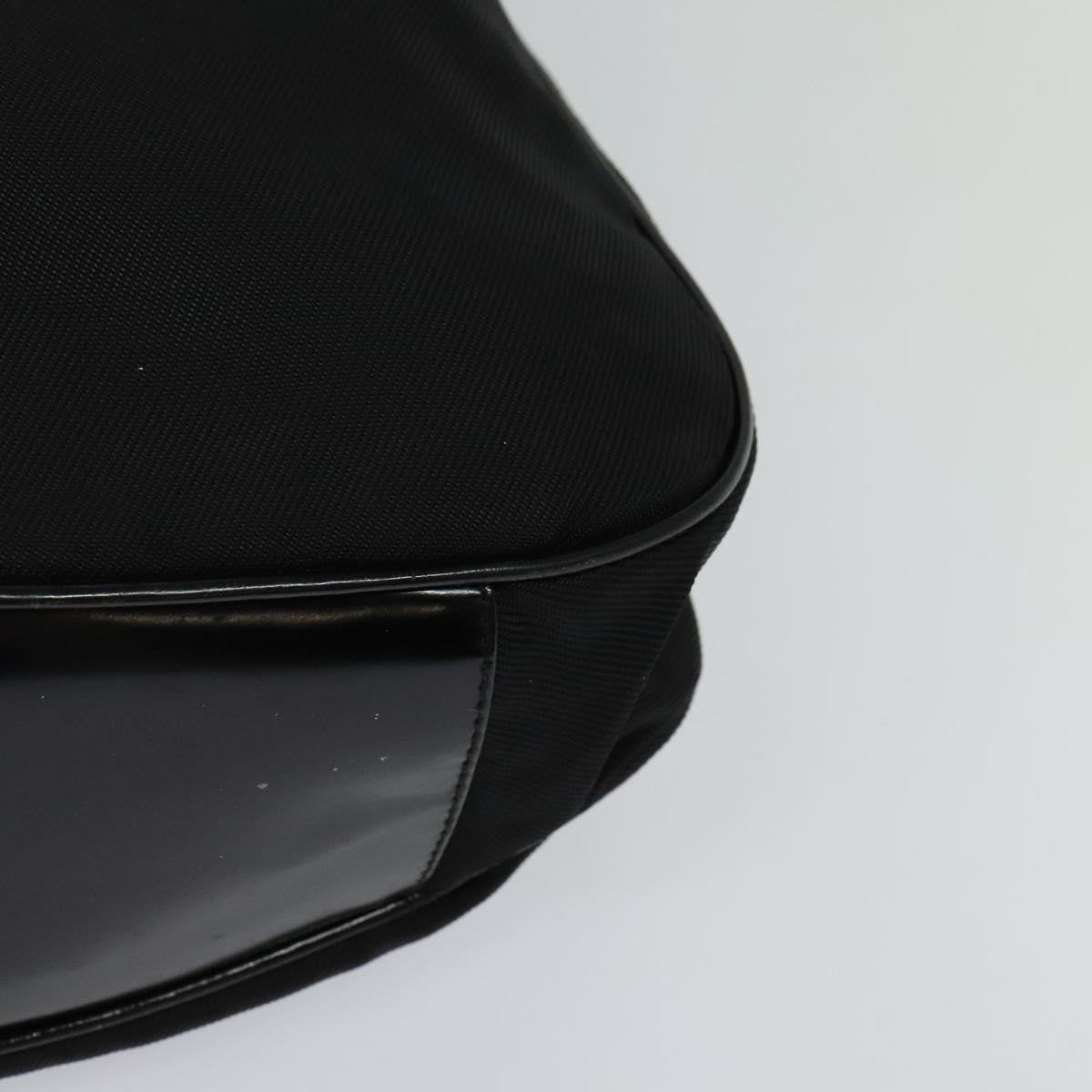 GUCCI Bamboo Hand Bag Nylon 2way Black 001 2128 1577 Auth bs23939