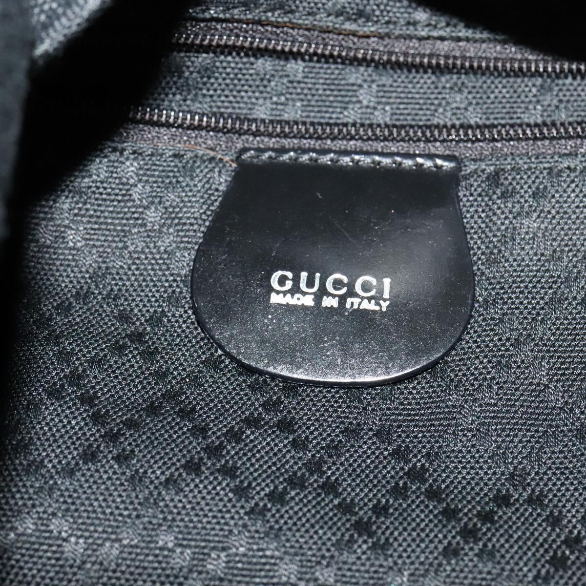 GUCCI Bamboo Hand Bag Nylon 2way Black 001 2128 1577 Auth bs23939