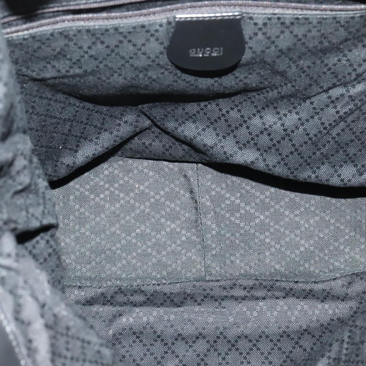 GUCCI Bamboo Hand Bag Nylon 2way Black 001 2128 1577 Auth bs23939