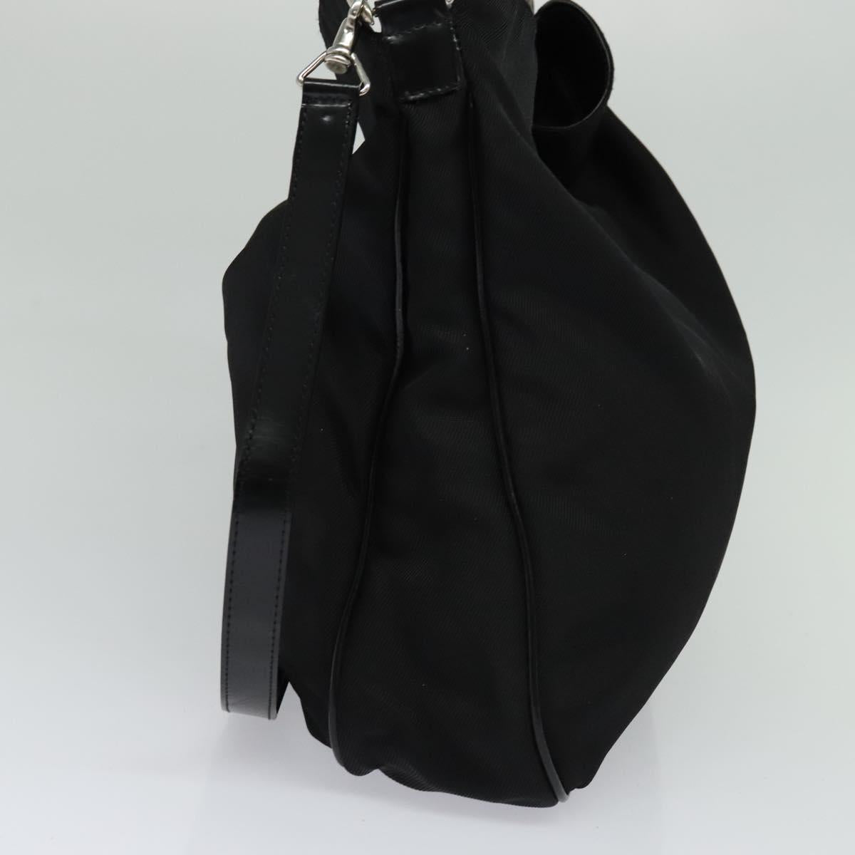 GUCCI Bamboo Hand Bag Nylon 2way Black 001 2128 1577 Auth bs23939