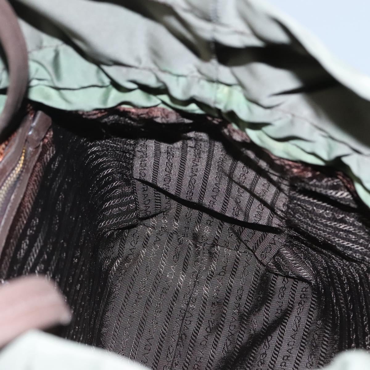 PRADA Shoulder Bag Nylon Khaki Auth bs23949