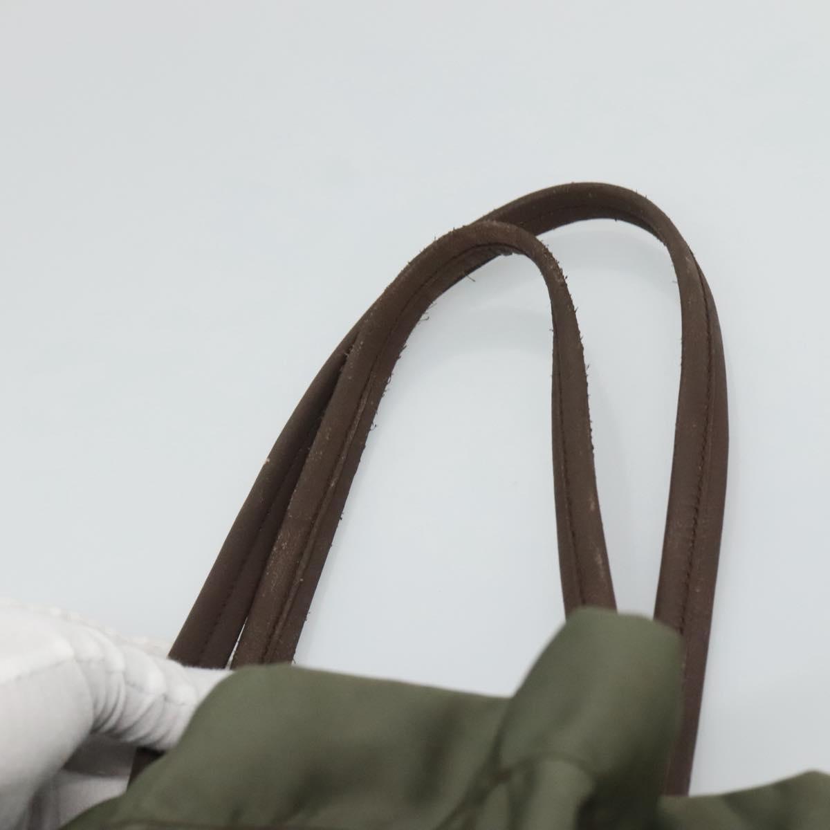 PRADA Shoulder Bag Nylon Khaki Auth bs23949