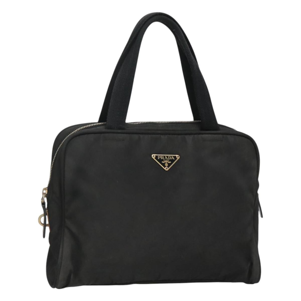 PRADA Hand Bag Nylon Black Auth bs23959