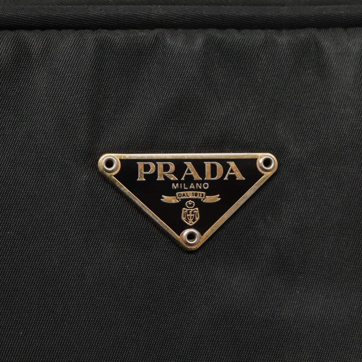 PRADA Hand Bag Nylon Black Auth bs23959