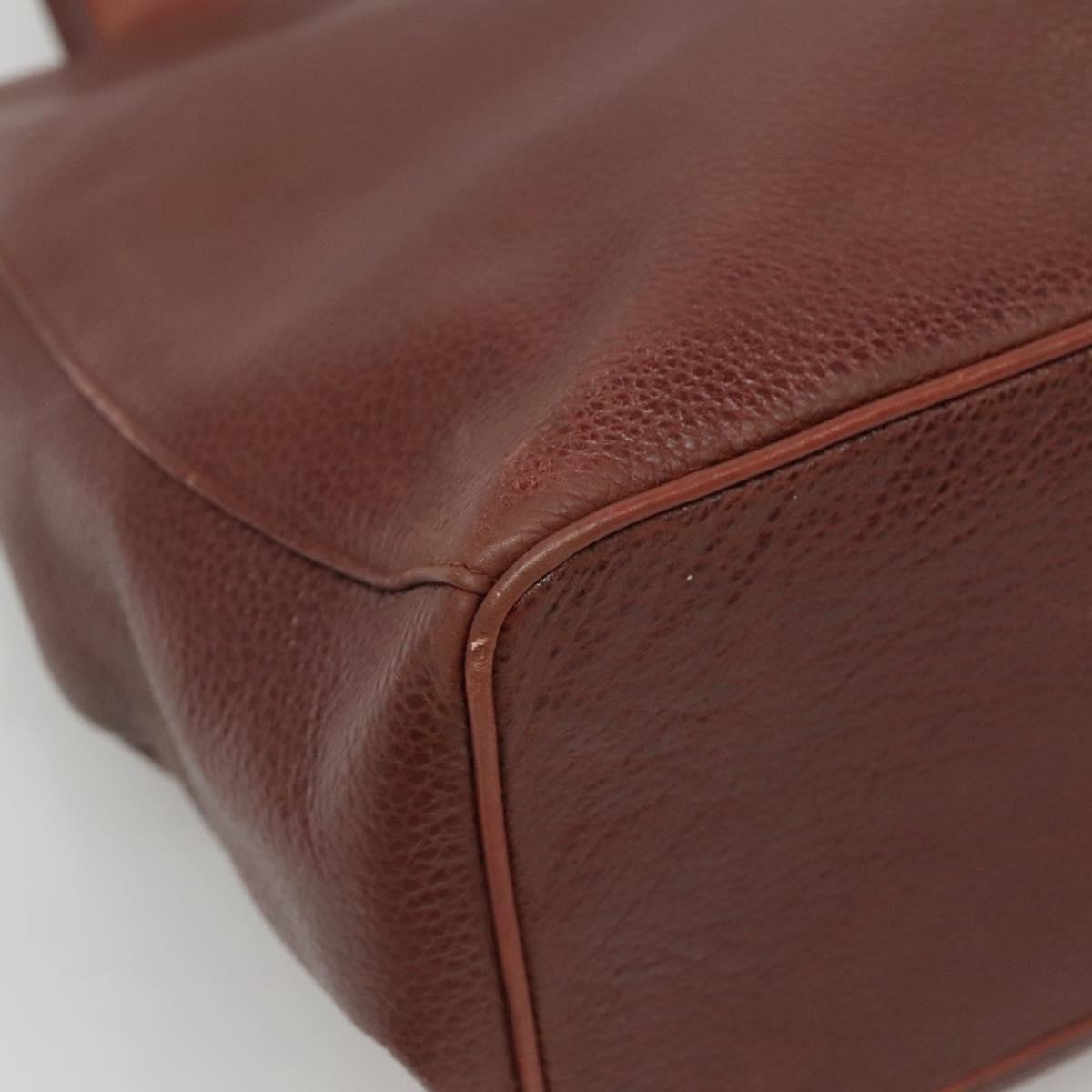Salvatore Ferragamo Shoulder Bag Leather Brown Auth bs23965