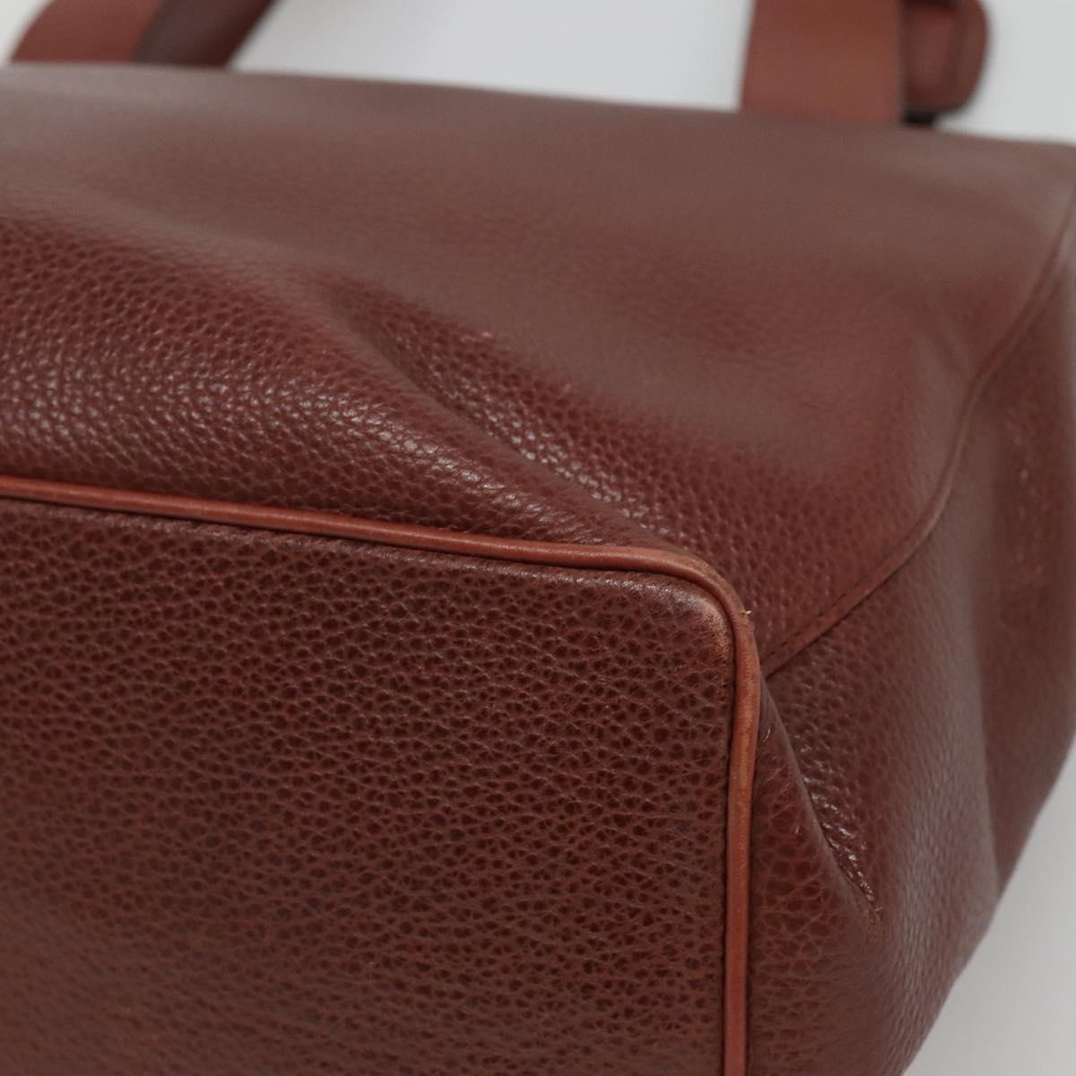 Salvatore Ferragamo Shoulder Bag Leather Brown Auth bs23965