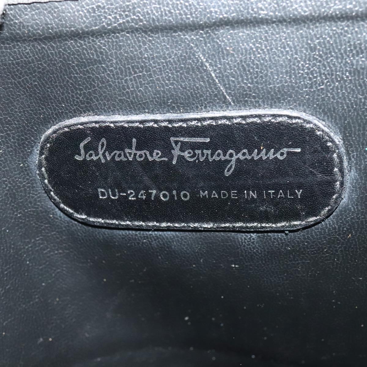 Salvatore Ferragamo Business Bag Leather Black Auth bs23984