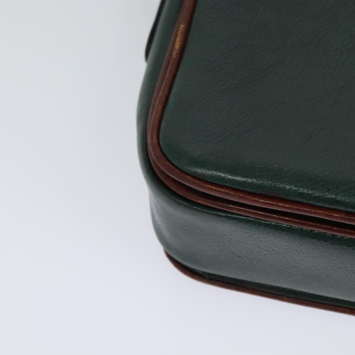 BALLY Shoulder Bag Leather Green Auth bs24013