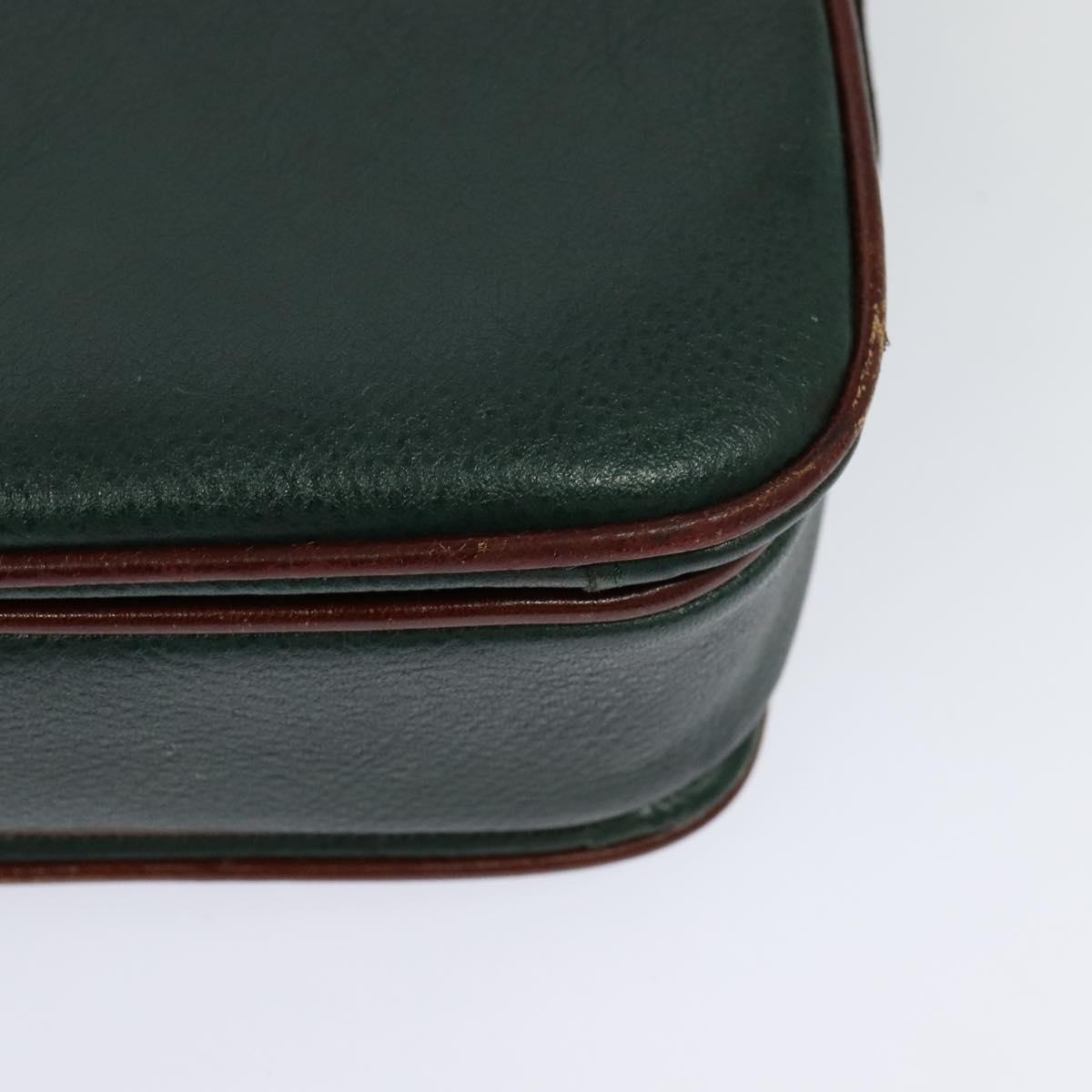 BALLY Shoulder Bag Leather Green Auth bs24013