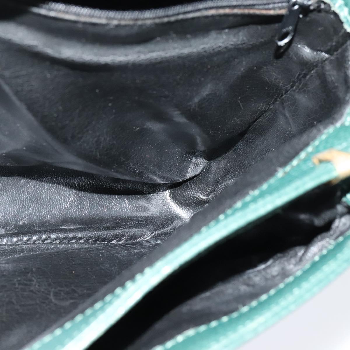 BALLY Shoulder Bag Leather Green Auth bs24013