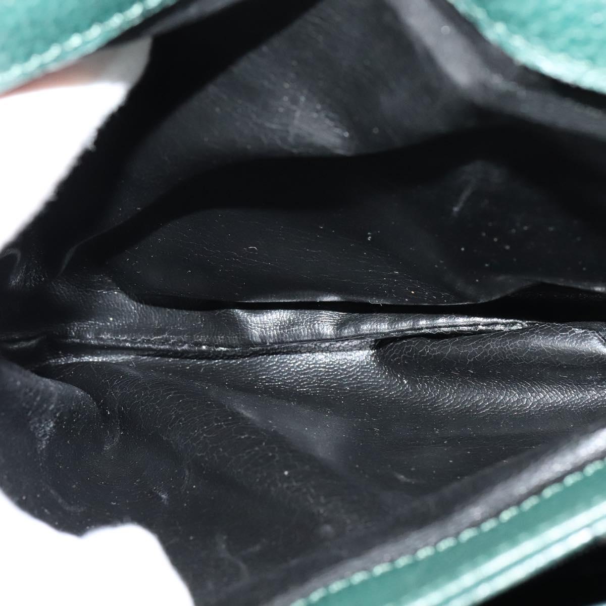 BALLY Shoulder Bag Leather Green Auth bs24013