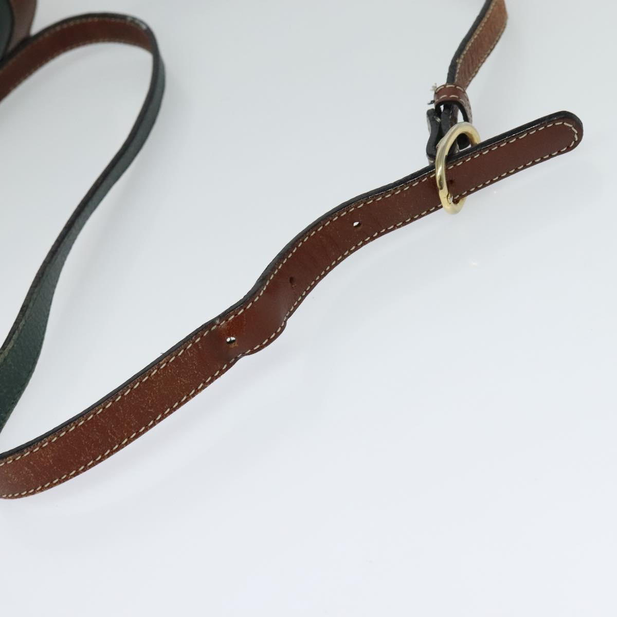 BALLY Shoulder Bag Leather Green Auth bs24013