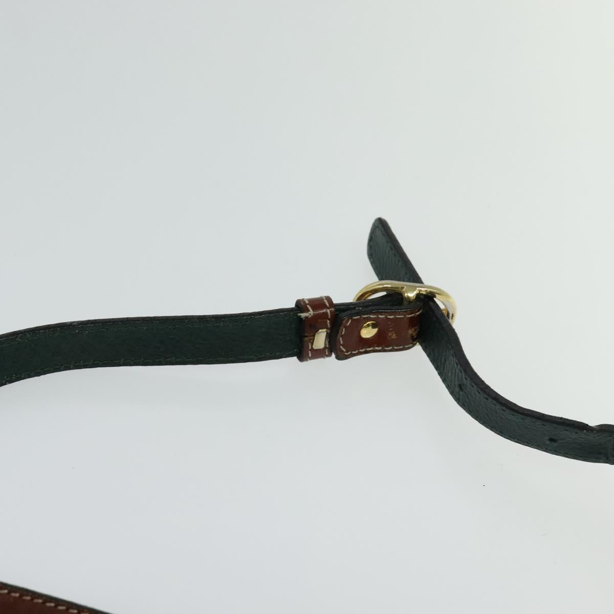 BALLY Shoulder Bag Leather Green Auth bs24013