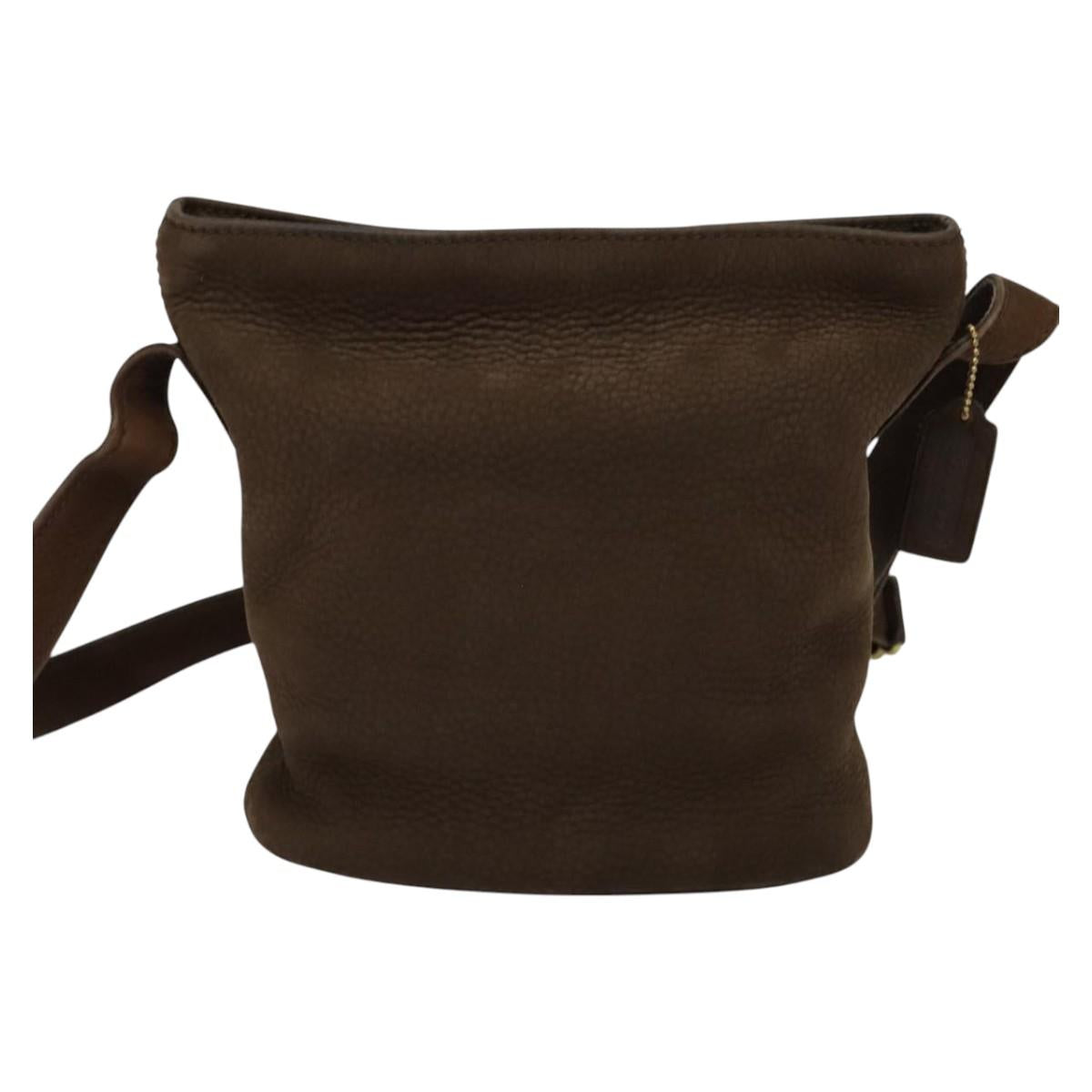 Coach Shoulder Bag Leather Brown Auth bs24024