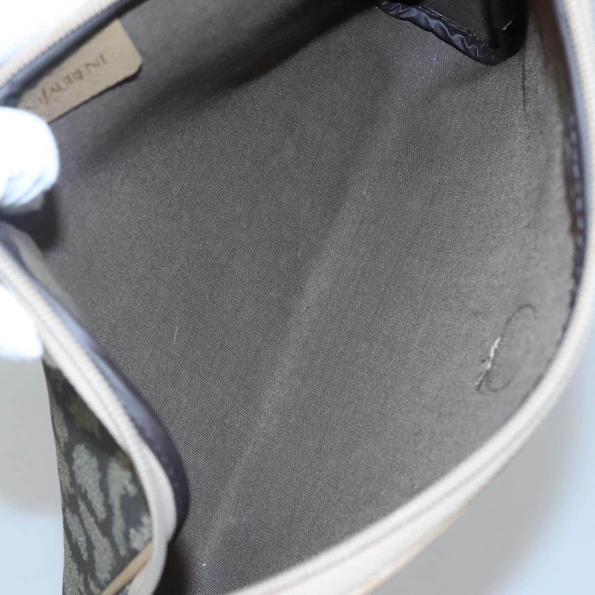 SAINT LAURENT Clutch Bag PVC Gray Auth bs24056