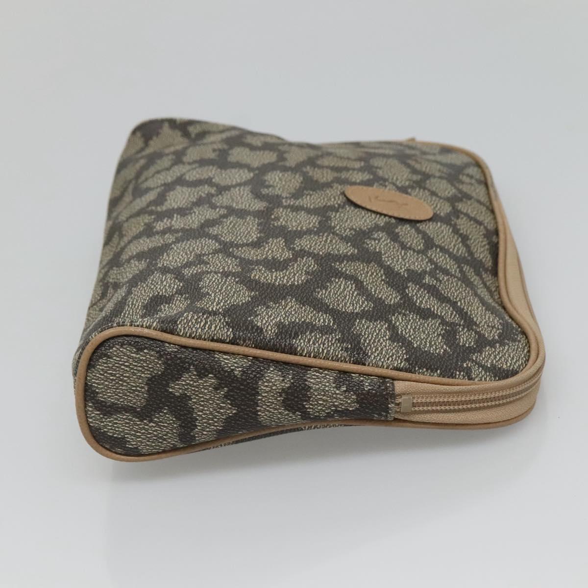 SAINT LAURENT Clutch Bag PVC Gray Auth bs24056