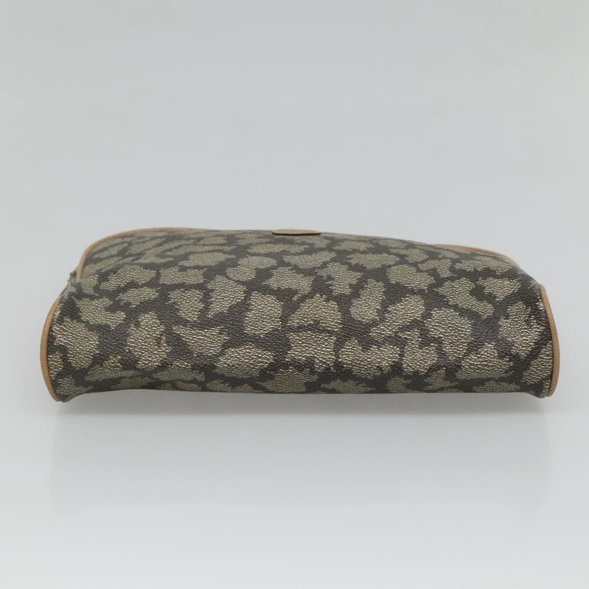 SAINT LAURENT Clutch Bag PVC Gray Auth bs24056