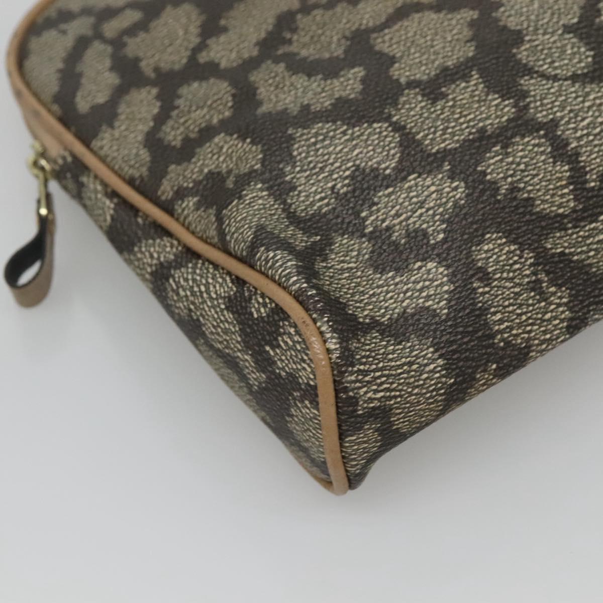 SAINT LAURENT Clutch Bag PVC Gray Auth bs24056