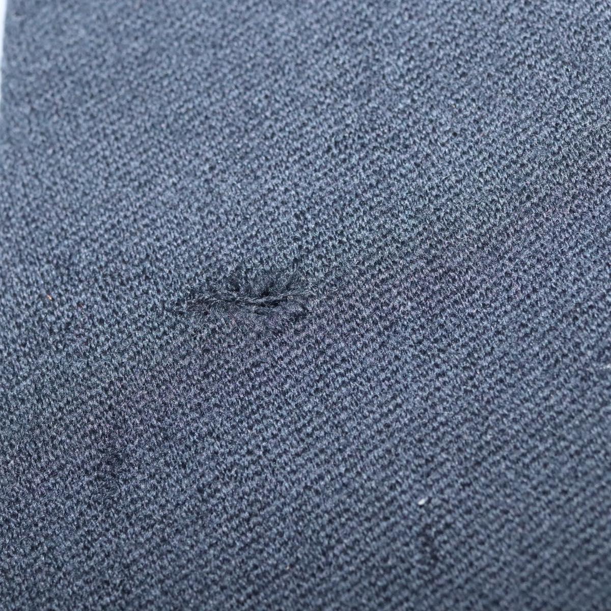 LOUIS VUITTON Scarf Wool Navy LV Auth bs24069
