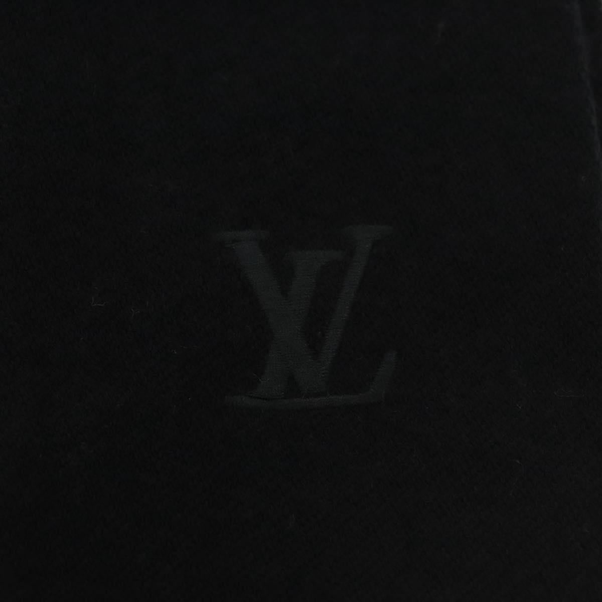 LOUIS VUITTON Scarf Wool Navy LV Auth bs24069