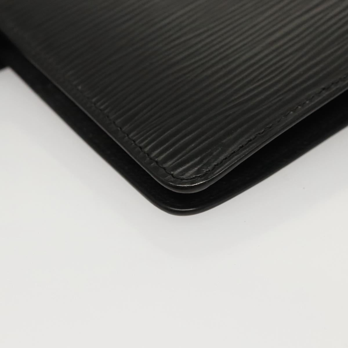 LOUIS VUITTON Epi Agenda MM Day Planner Cover Black R20042 LV Auth bs24082