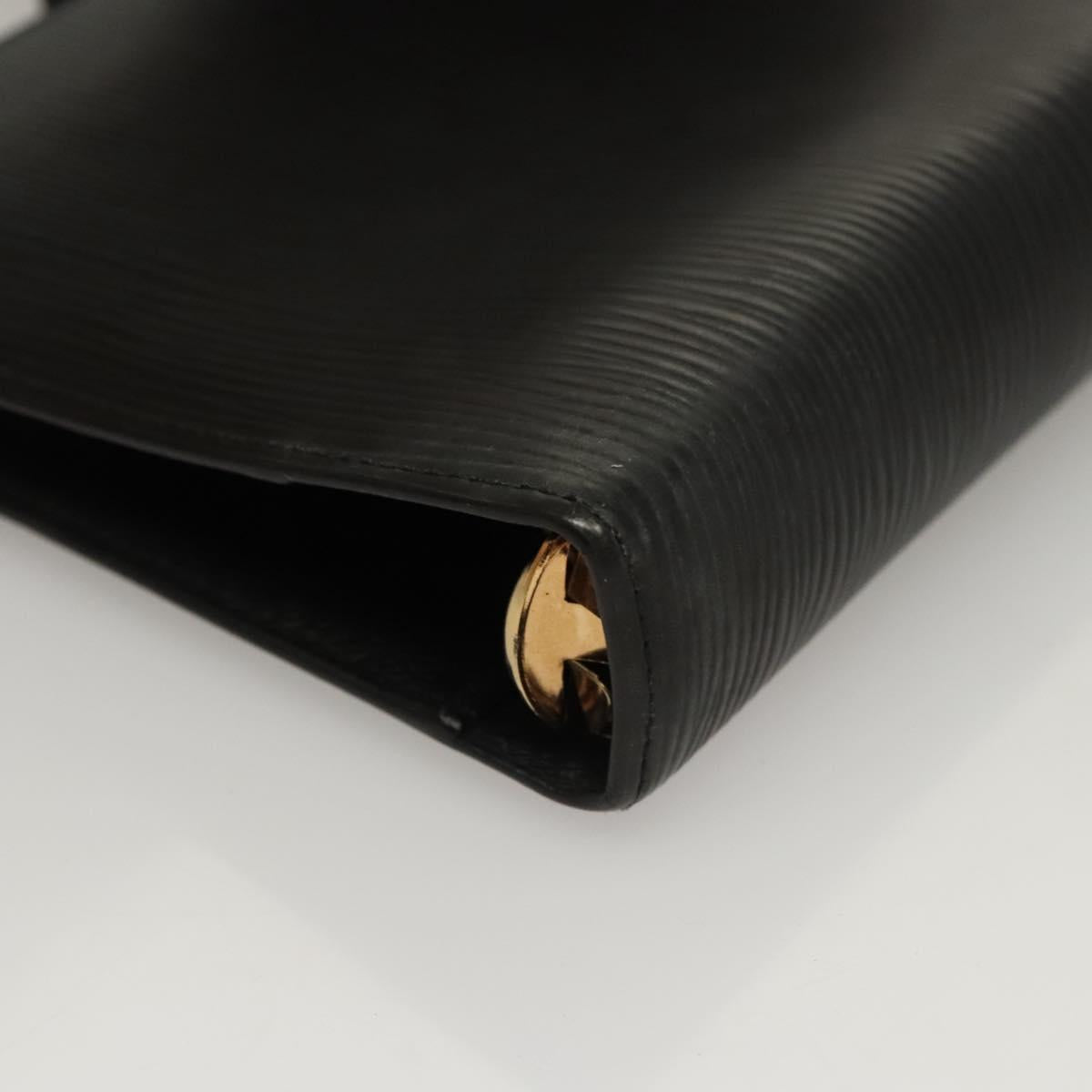 LOUIS VUITTON Epi Agenda MM Day Planner Cover Black R20042 LV Auth bs24082