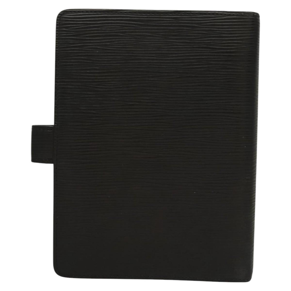 LOUIS VUITTON Epi Agenda MM Day Planner Cover Black R20042 LV Auth bs24082