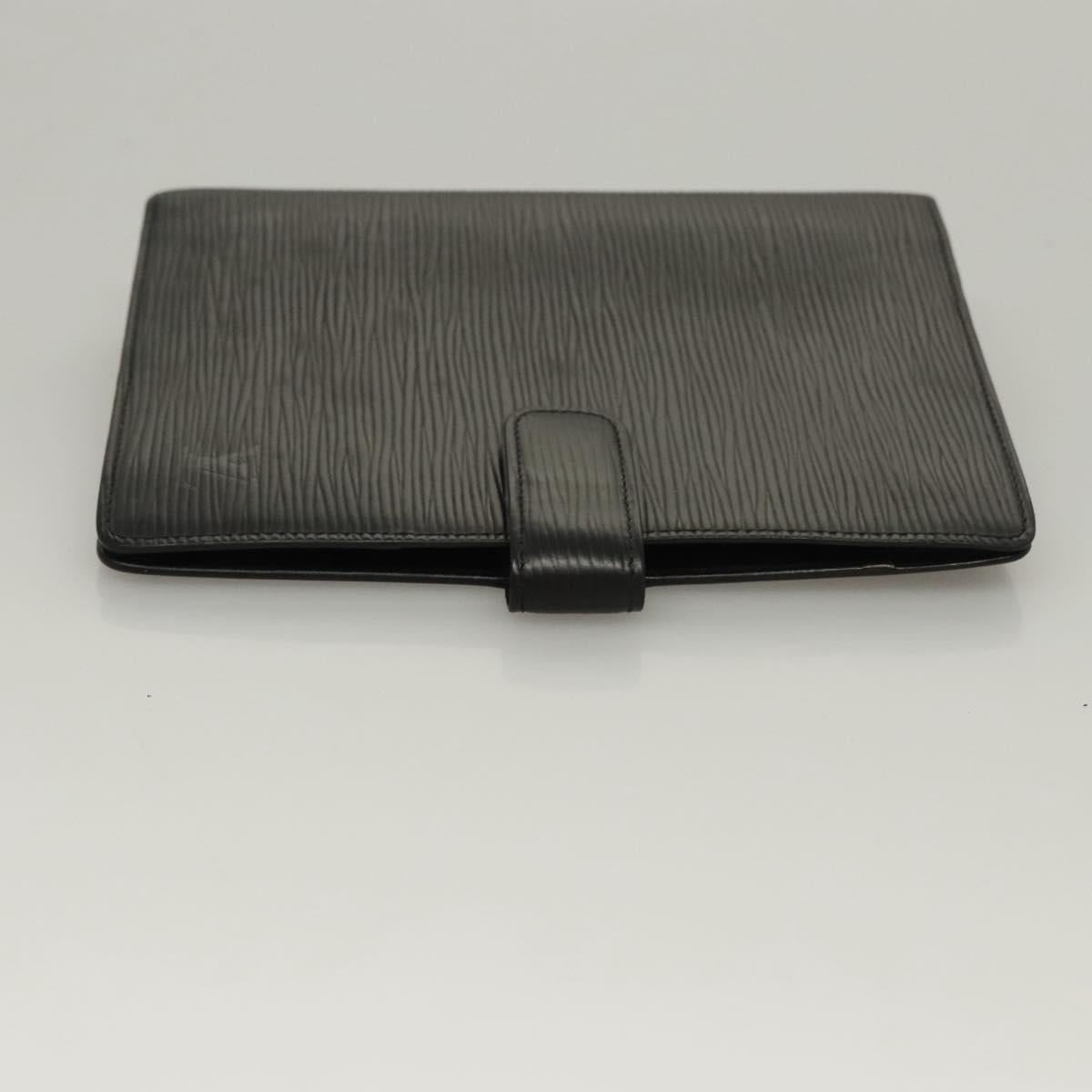 LOUIS VUITTON Epi Agenda MM Day Planner Cover Black R20042 LV Auth bs24082