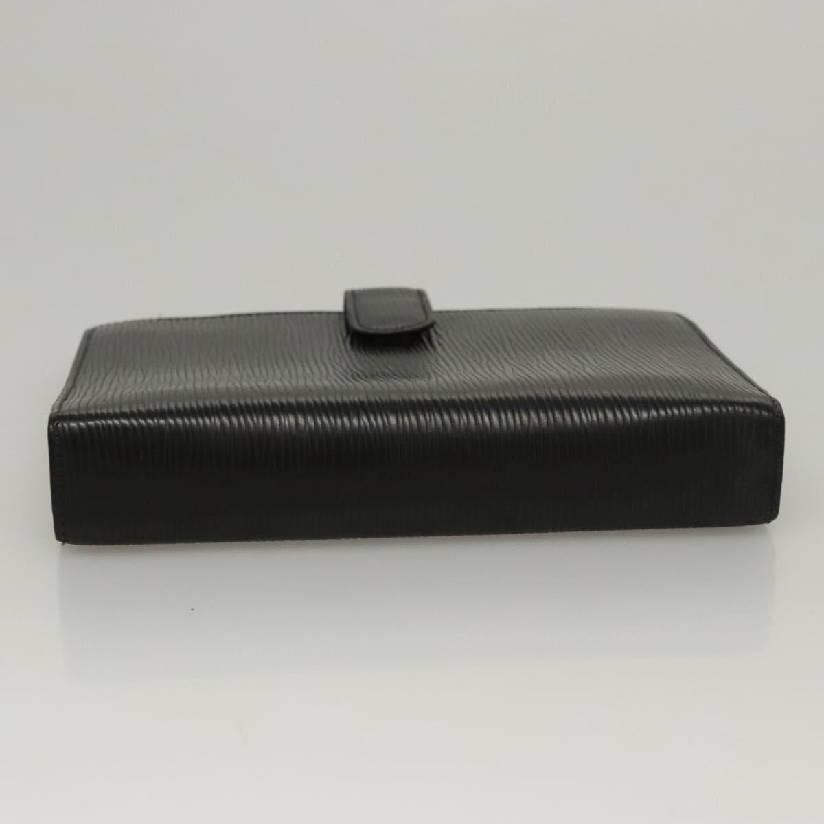 LOUIS VUITTON Epi Agenda MM Day Planner Cover Black R20042 LV Auth bs24082