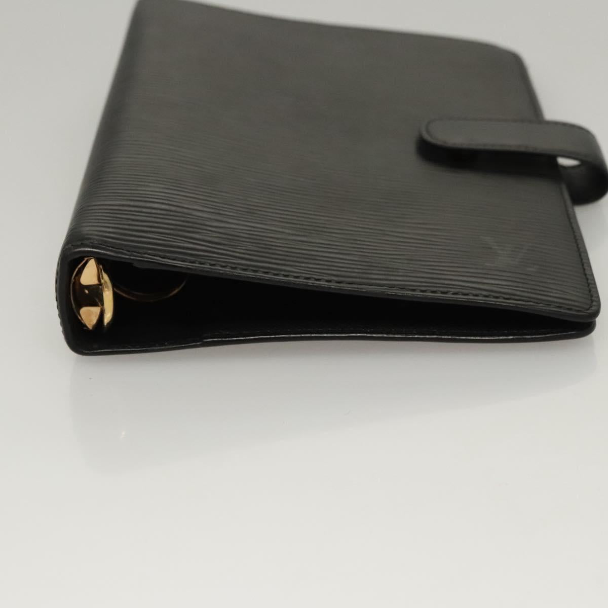 LOUIS VUITTON Epi Agenda MM Day Planner Cover Black R20042 LV Auth bs24082