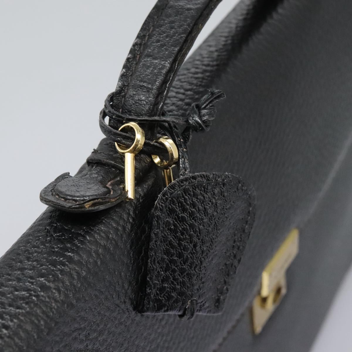 LOEWE Anagram Business Bag Leather Black Auth bs24101