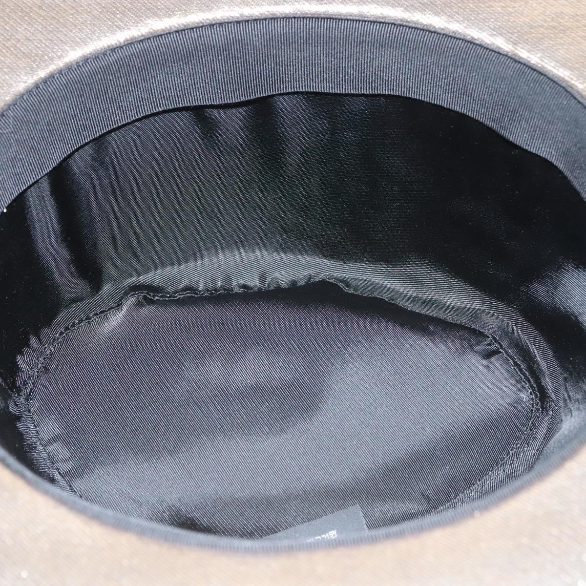 SAINT LAURENT Hat Canvas Gold Tone Auth bs24106