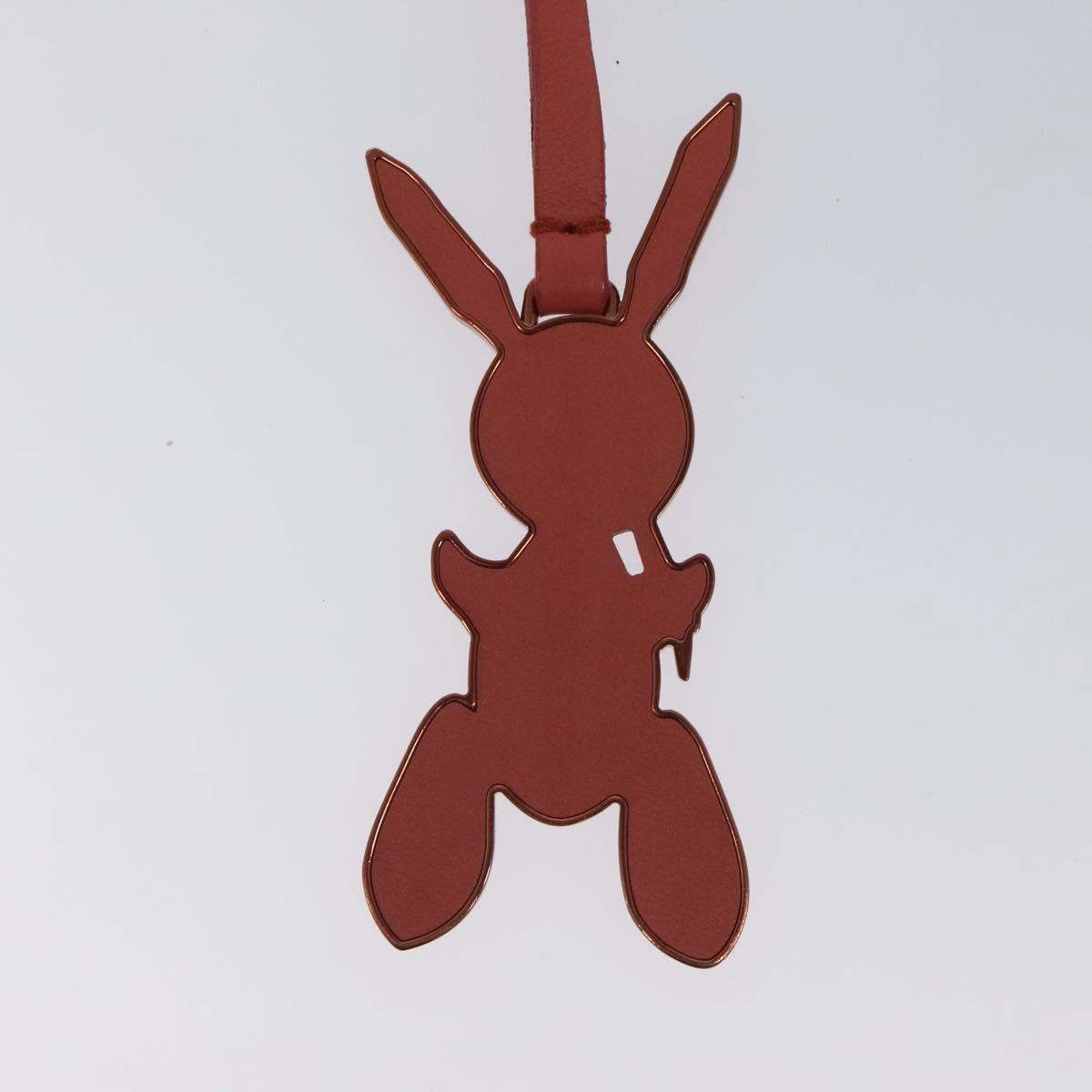 LOUIS VUITTON Rabbit Jeff Key Ring metal Pink M62734 LV Auth bs24153