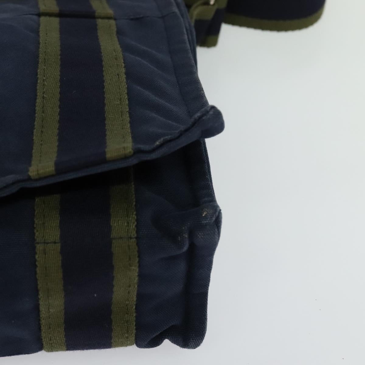 HERMES Fourre Tout Bassas PM Shoulder Bag Canvas Navy Auth bs24154