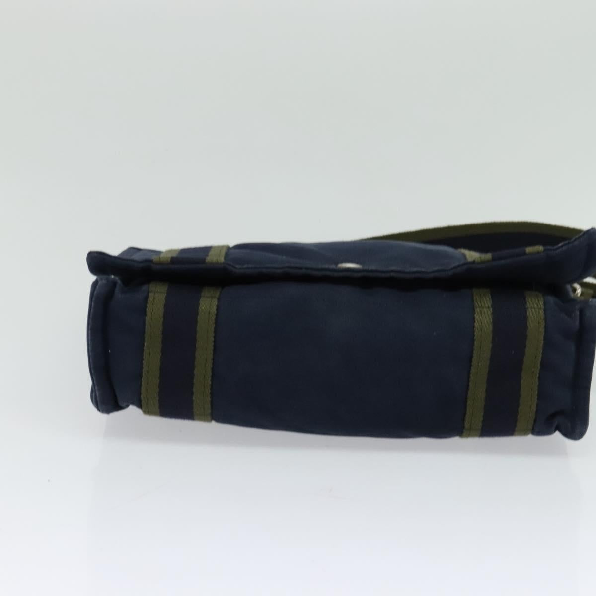 HERMES Fourre Tout Bassas PM Shoulder Bag Canvas Navy Auth bs24154