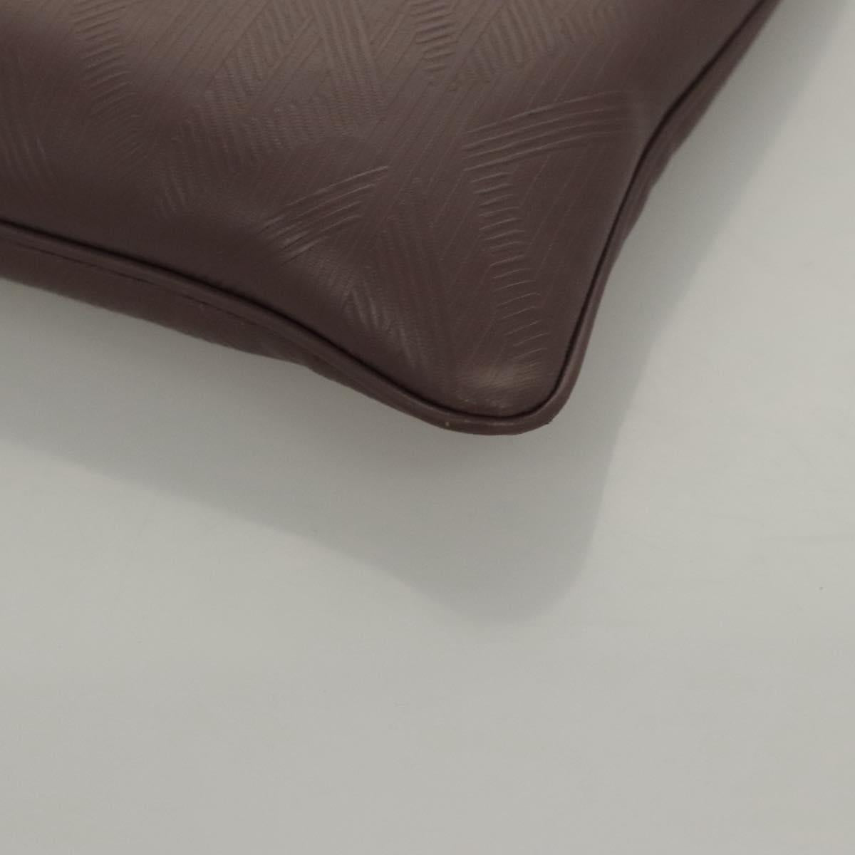 Christian Dior Pouch PVC Leather Purple Auth bs24156