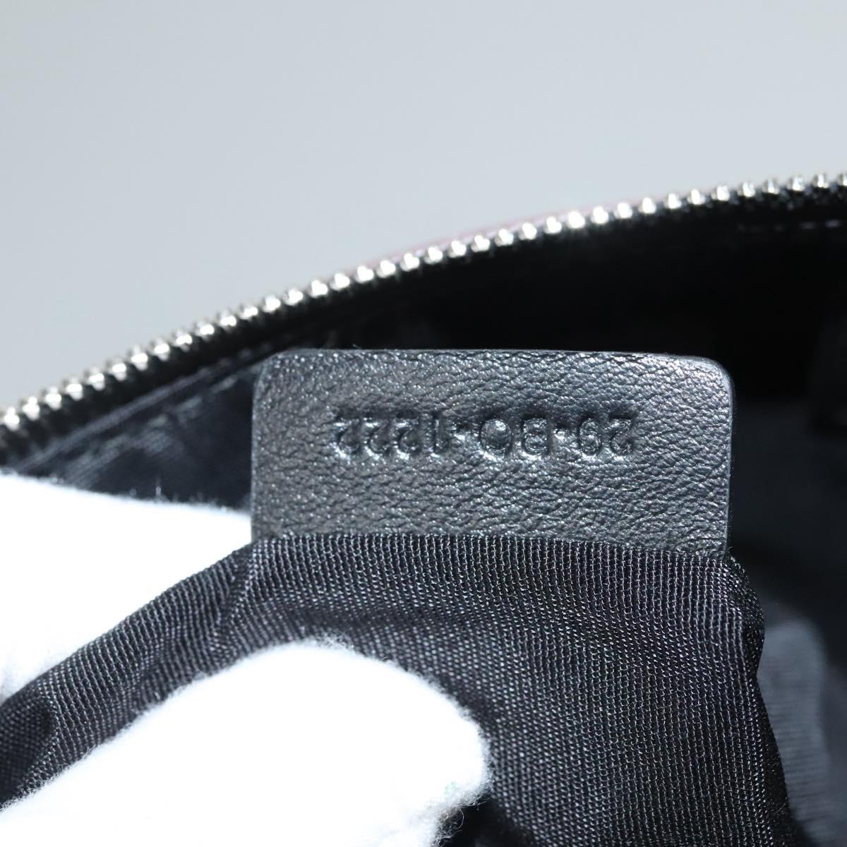 Christian Dior Pouch PVC Leather Purple Auth bs24156